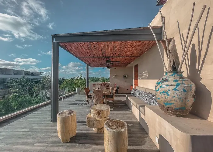 Stylish & Luxury Penthouse & Apartment, Private Pool, Private Hot Tub, Terrace And Roof At Jungle Appartamento Tulum